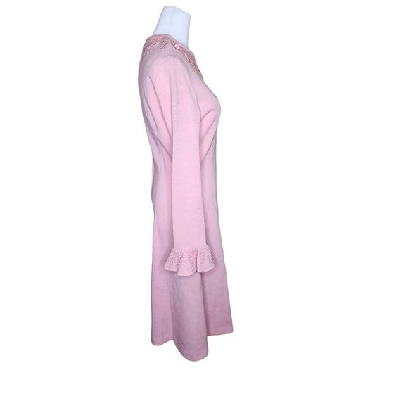 Vintage 60 Bleeker Street Mod Dress Womens Small Pink Fitted Sleeves - Picture 6 of 10